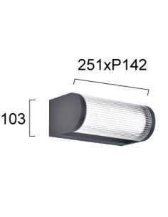 ΑΠΛΙΚΑ LED 12W 4336400 3000K ΑΝΘΡΑΚΙ ΙΡ65 2