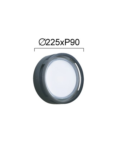 ΑΠΛΙΚΑ LED 15W 4321800 3000K ΑΝΘΡΑΚΙ IP65