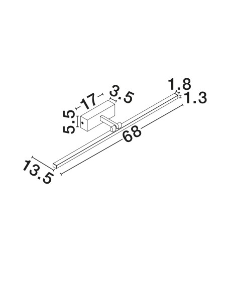 ΦΩΤΙΣΤΙΚΟ ΜΠΑΝΙΟΥ LED 16W 9117306 CCT 3000-4000K ΜΑΥΡΟ