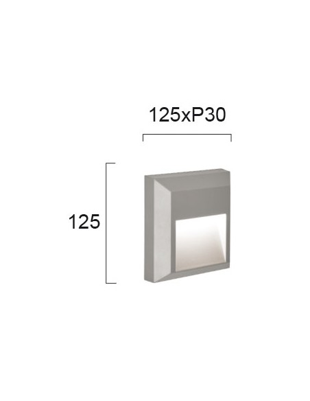 ΑΠΛΙΚΑ ΠΛΑΣΤΙΚΗ  LED 110.4137800 ΓΚΡΙ