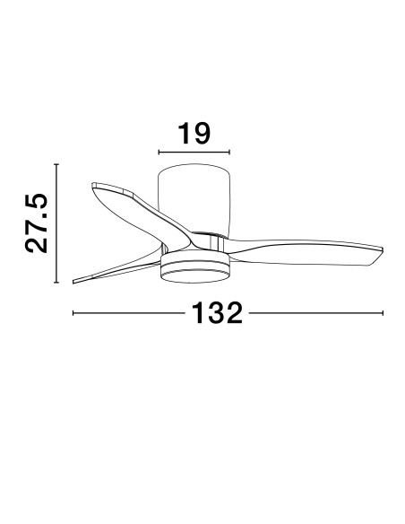 ΑΝΕΜΙΣΤΗΡΑΣ ΟΡΟΦΗΣ 9952372 LED 18W CCT 3000K-4000K-6500K ΜΑΥΡΟΣ