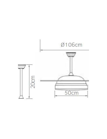 ΑΝΕΜΙΣΤΗΡΑΣ ΟΡΟΦΗΣ LED 60W 42' 3000K-4000K-6500K 6800LUMEN  02-00316 ΚΑΦΕ ΑΝΑΔΙΠΛΟΥΜΕΝΟΣ