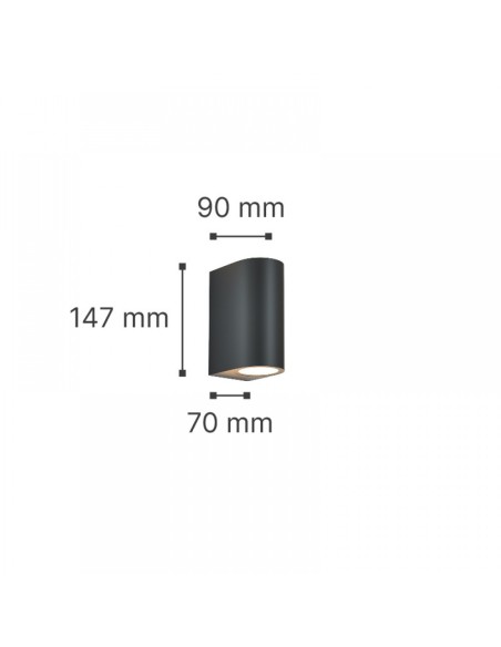 ΑΠΛΙΚΑ ΠΛΑΣΤΙΚΗ 80200144 ΑΝΘΡΑΚΙ IP54