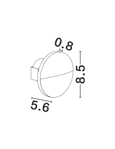 ΑΠΛΙΚΑ ΤΟΙΧΟΥ ΣΤΕΓΑΝΗ LED 2W 9136499 ΚΑΦΕ ΙΡ65 2