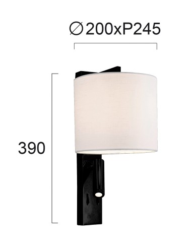 ΑΠΛΙΚΑ 4229500 ΛΕΥΚΗ + LED 3W 3000K ΜΑΥΡΟ