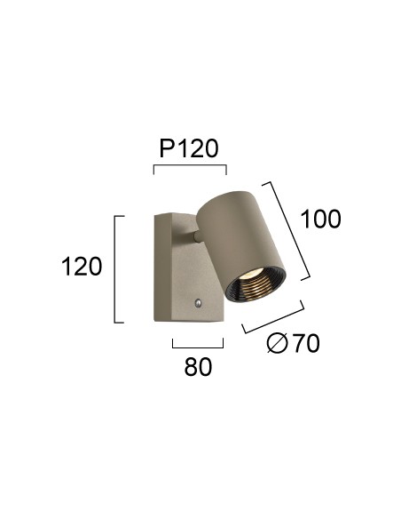 ΑΠΛΙΚΑ ΑΦΗΣ LED 8W 4335201 3000K ΛΑΔΙ