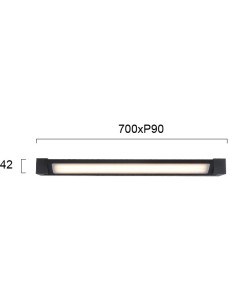 ΑΠΛΙΚΑ LED 20W 4220201 3000K ΜΑΥΡΟ 2