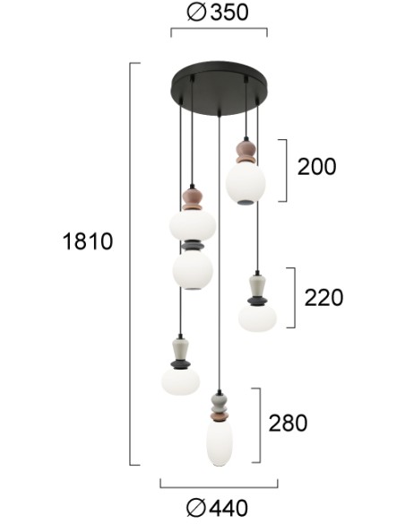 ΦΩΤΙΣΤΙΚΟ ΚΡΕΜΑΣΤΟ 4347000 GEMMA LED 27W 3000K