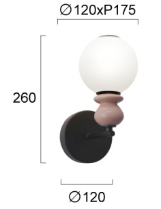ΑΠΛΙΚΑ ΤΟΙΧΟΥ 4347200 GEMMA LED 5W 3000K 2
