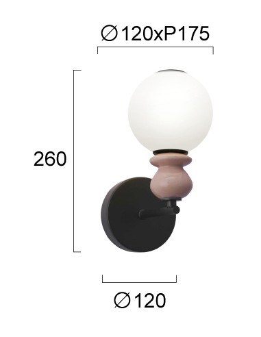 ΑΠΛΙΚΑ ΤΟΙΧΟΥ 4347200 GEMMA LED 5W 3000K