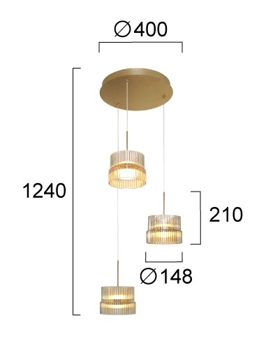 ΦΩΤΙΣΤΙΚΟ ΚΡΕΜΑΣΤΟ LED 34W 4346300 3000K...