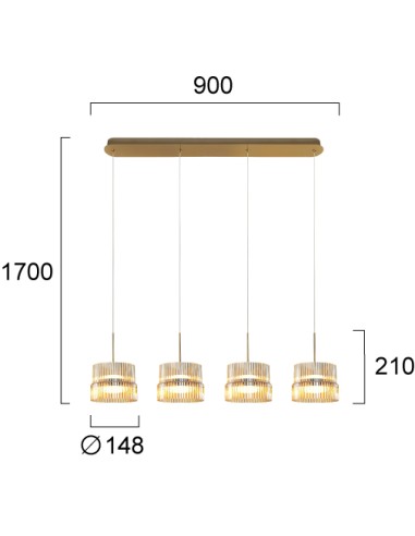 ΦΩΤΙΣΤΙΚΟ ΚΡΕΜΑΣΤΟ ΡΑΓΑ LED 46W 4346400 3000K...