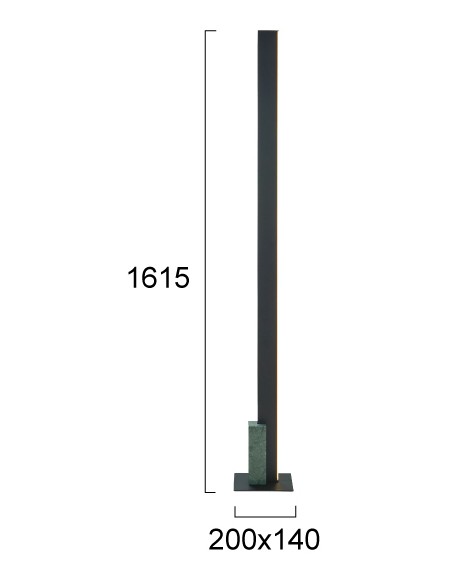 ΦΩΤΙΣΤΙΚΟ ΔΑΠΕΔΟΥ LED 24W 4348700 3000K ΜΑΥΡΟ ΠΡΑΣΙΝΟ