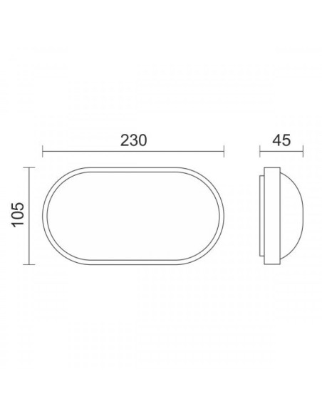 ΑΠΛΙΚΑ LED 6937 18W ΠΛΑΣΤΙΚΗ ΣΤΕΓ.IP54 CCT ΛΕΥΚΗ