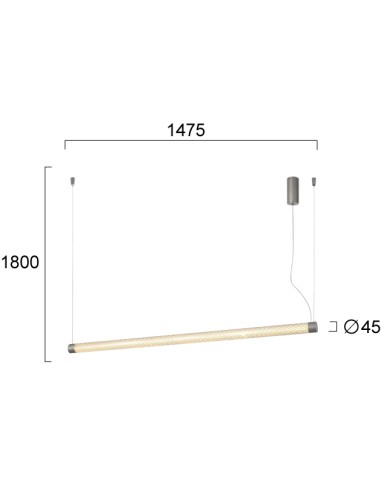 ΦΩΤΙΣΤΙΚΟ ΚΡΕΜΑΣΤΟ LED 4342200 58W 3000Κ GUN...