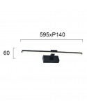 ΑΠΛΙΚΑ LED 12W  4234901 3000K ΜΑΥΡΟ ΜΑΤ