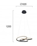 ΦΩΤΙΣΤΙΚΟ ΚΡΕΜΑΣΤΟ LED 40W 4247600 3000K ΜΑΥΡΟ