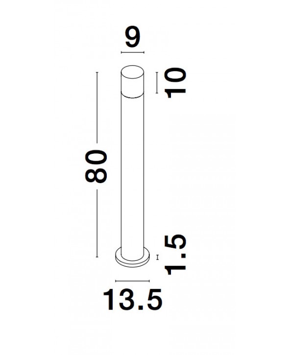 ΦΩΤΙΣΤΙΚΟ ΕΔΑΦΟΥΣ ΚΟΛΩΝΑΚΙ LED 10W 3000K 9905021 IP65