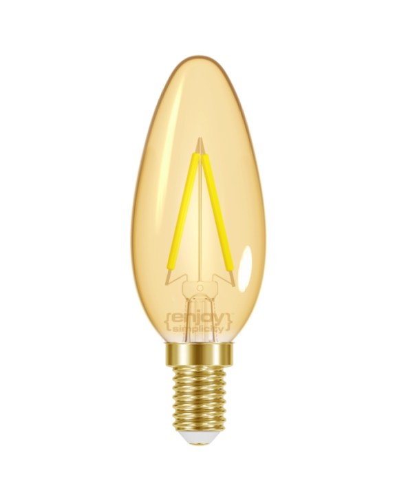 ΛΑΜΠΑ LED FILAMENT ΜΕΛΙ Β35 2.3W E14 2200K 180LM EL825603
