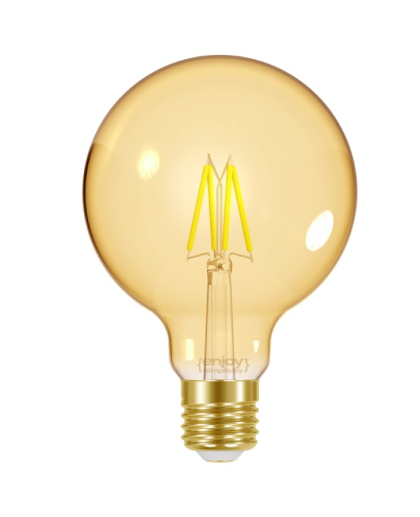 ΛΑΜΠΑ LED FILAMENT ΜΕΛΙ G125 4W E27 2200K 320LM EL825605