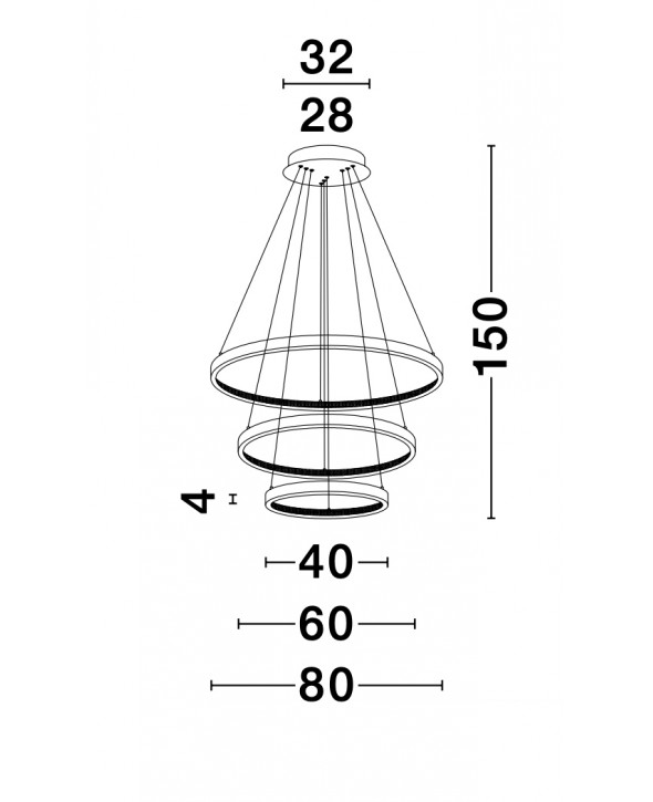 ΦΩΤΙΣΤΙΚΟ ΚΡΕΜΑΣΤΟ LED 112W 9862853 3000K ΧΡΥΣΟ