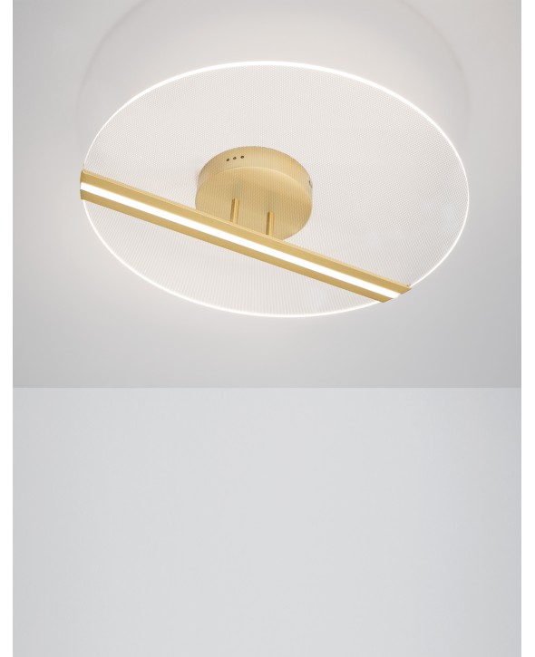 ΦΩΤΙΣΤΙΚΟ ΟΡΟΦΗΣ LED 30W 9545330 3000K ΓΥΑΛΙ ΧΡΥΣΟ