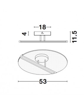 ΦΩΤΙΣΤΙΚΟ ΟΡΟΦΗΣ LED 30W 9545330 3000K ΓΥΑΛΙ ΧΡΥΣΟ 2
