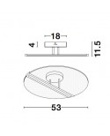 ΦΩΤΙΣΤΙΚΟ ΟΡΟΦΗΣ LED 30W 9545330 3000K ΓΥΑΛΙ ΧΡΥΣΟ