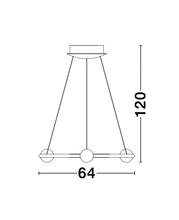 ΦΩΤΙΣΤΙΚΟ ΚΡΕΜΑΣΤΟ LED 36W 9826000 3000K ΧΡΥΣΟ -ΛΕΥΚΟ DIMMABLE