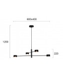 ΦΩΤΙΣΤΙΚΟ ΚΡΕΜΑΣΤΟ LED 20W 4258100 3000K ΜΑΥΡΟ