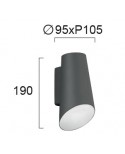 ΑΠΛΙΚΑ ΤΟΙΧΟΥ LED 10W 4260500 3000Κ ΑΝΘΡΑΚΙ
