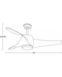 ΑΝΕΜΙΣΤΗΡΑΣ ΟΡΟΦΗΣ LED 15W 3000K-4000K- 6000K 1500LM 20256 ΞΥΛΟ ΚΕΡΑΣΙΑΣ