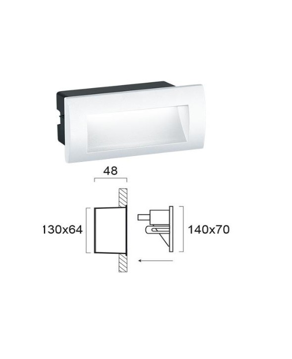 ΑΠΛΙΚΑ LED ΧΩΝΕΥΤΗ 4124901 ΛΕΥΚΗ