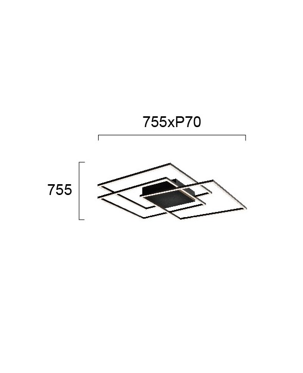 ΦΩΤΙΣΤΙΚΟ ΟΡΟΦΗΣ LED 79W 4263400 3000K ΜΑΥΡΟ