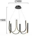 ΦΩΤΙΣΤΙΚΟ ΚΡΕΜΑΣΤΟ LED 79.8W 4271500 3000K ΜΑΥΡΟ