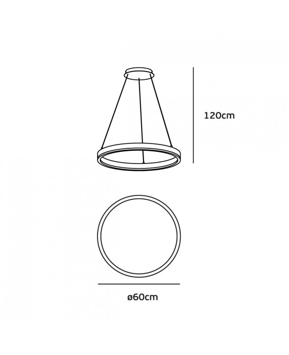ΦΩΤΙΣΤΙΚΟ ΚΡΕΜΑΣΤΟ LED 42W 04251PE/B/W/60 3000Κ ΜΑΥΡΟ