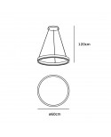 ΦΩΤΙΣΤΙΚΟ ΚΡΕΜΑΣΤΟ LED 42W 04251PE/B/W/60 3000Κ ΜΑΥΡΟ