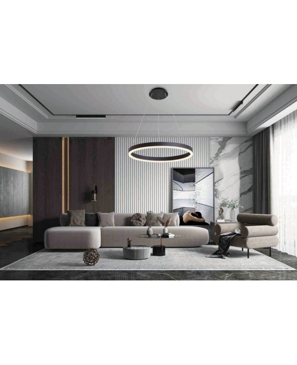 ΦΩΤΙΣΤΙΚΟ ΚΡΕΜΑΣΤΟ LED 42W 04251PE/B/W/60 3000Κ ΜΑΥΡΟ