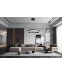ΦΩΤΙΣΤΙΚΟ ΚΡΕΜΑΣΤΟ LED 42W 04251PE/B/W/60 3000Κ ΜΑΥΡΟ