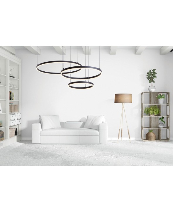 ΦΩΤΙΣΤΙΚΟ ΚΡΕΜΑΣΤΟ LED 42W 04251PE/B/W/60 3000Κ ΜΑΥΡΟ