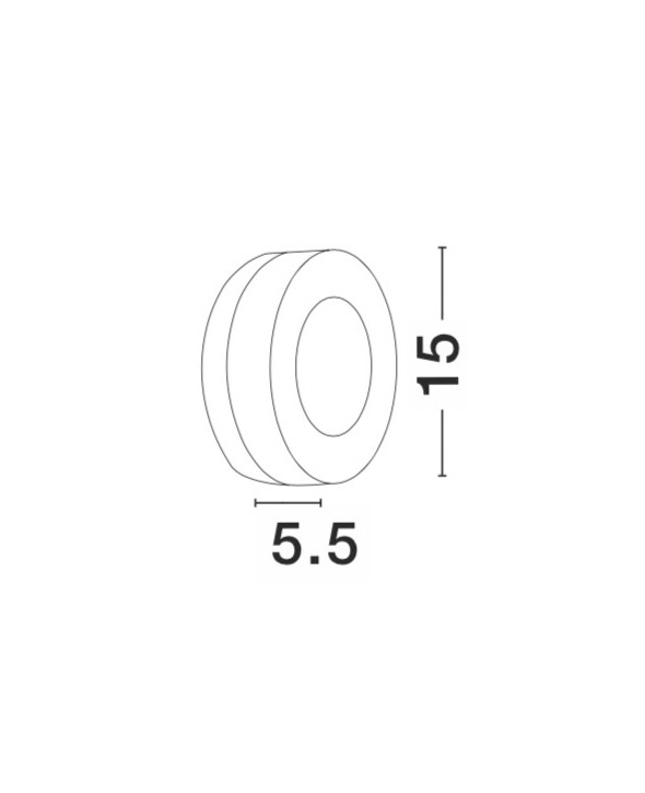 ΑΠΛΙΚΑ LED 9W 9529713 3000K ΜΑΥΡΟ IP65