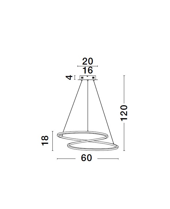 ΦΩΤΙΣΤΙΚΟ ΚΡΕΜΑΣΤΟ LED 41W 9248109 3000K ΧΡΥΣΟ DIMMABLE