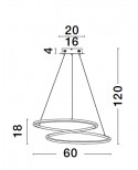 ΦΩΤΙΣΤΙΚΟ ΚΡΕΜΑΣΤΟ LED 41W 9248109 3000K ΧΡΥΣΟ DIMMABLE