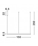 ΦΩΤΙΣΤΙΚΟ ΚΡΕΜΑΣΤΟ LED 80W 9530204 DIMMABLE ΜΑΥΡΟ