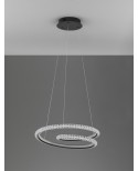 ΦΩΤΙΣΤΙΚΟ ΚΡΕΜΑΣΤΟ LED 45W 9748165 3000K ΜΑΥΡΟ