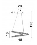 ΦΩΤΙΣΤΙΚΟ ΚΡΕΜΑΣΤΟ LED 45W 9748165 3000K ΜΑΥΡΟ